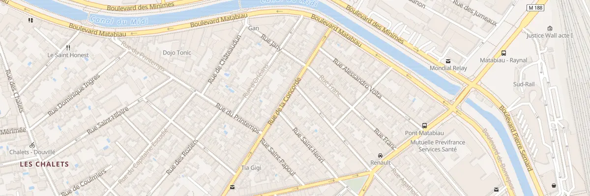 Plan du 74B Rue de la Concorde à Toulouse