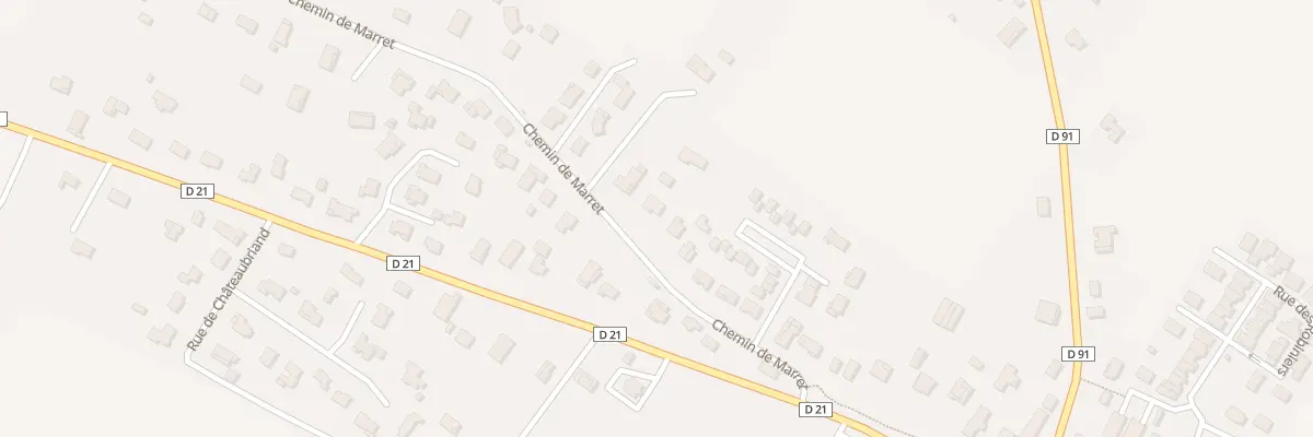 Plan du 390 Che de Marret à Villebrumier