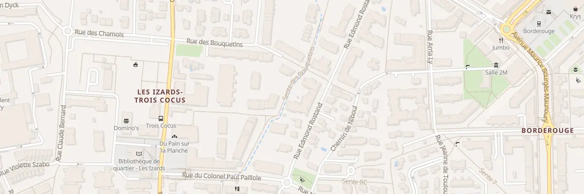 Plan du 172 Rue Edmond Rostand à Toulouse