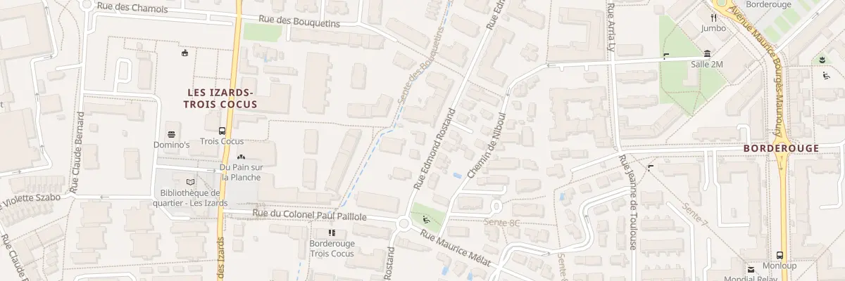 Plan du 172B Rue Edmond Rostand à Toulouse