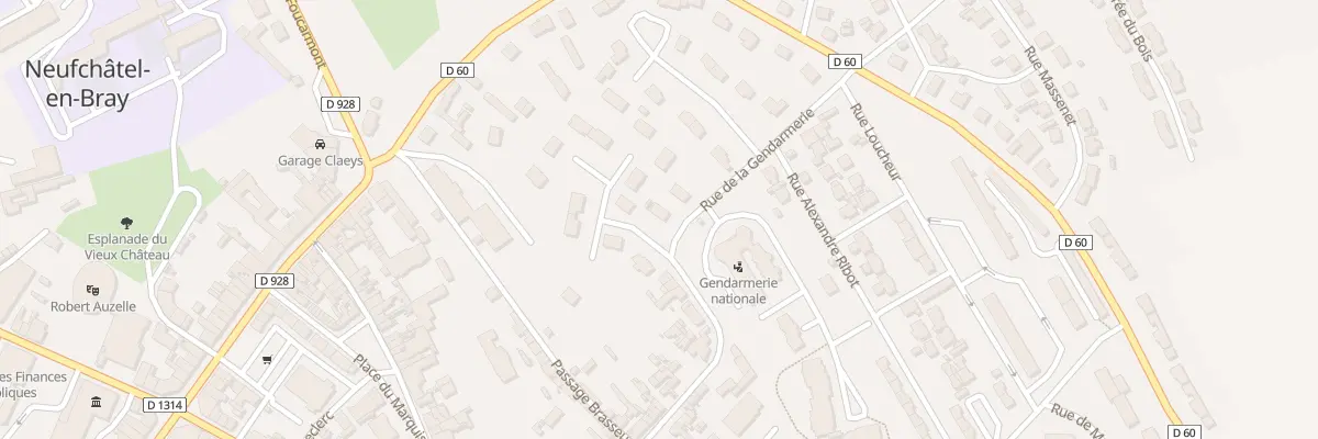 Plan du 1 Rue de la Gendarmerie à Neufchâtel-en-Bray