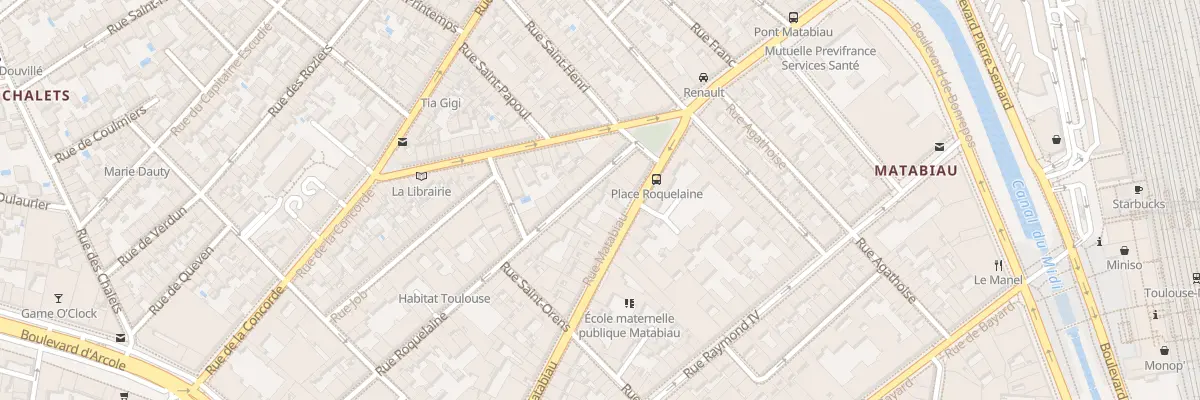 Plan du 50 Rue Roquelaine à Toulouse