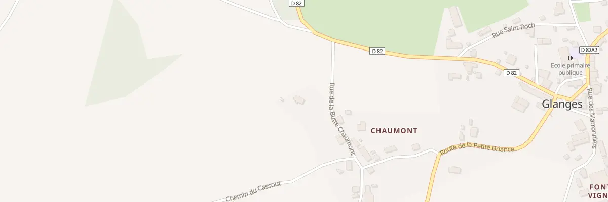 Plan du 5231A Chaumont à Glanges