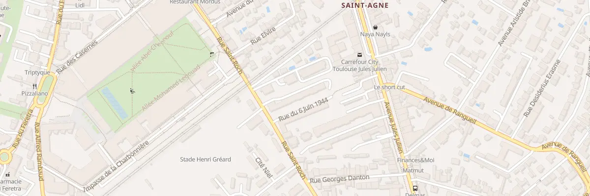 Plan du 68 Rue Saint Roch à Toulouse