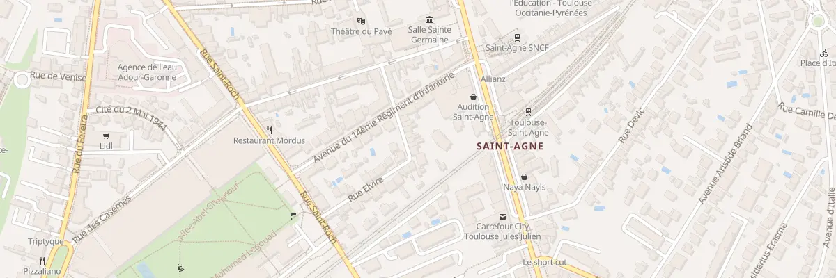 Plan du 28 Rue Elvire à Toulouse