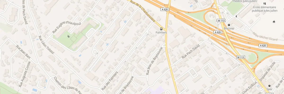 Plan du 9 Rue des Palmiers à Toulouse