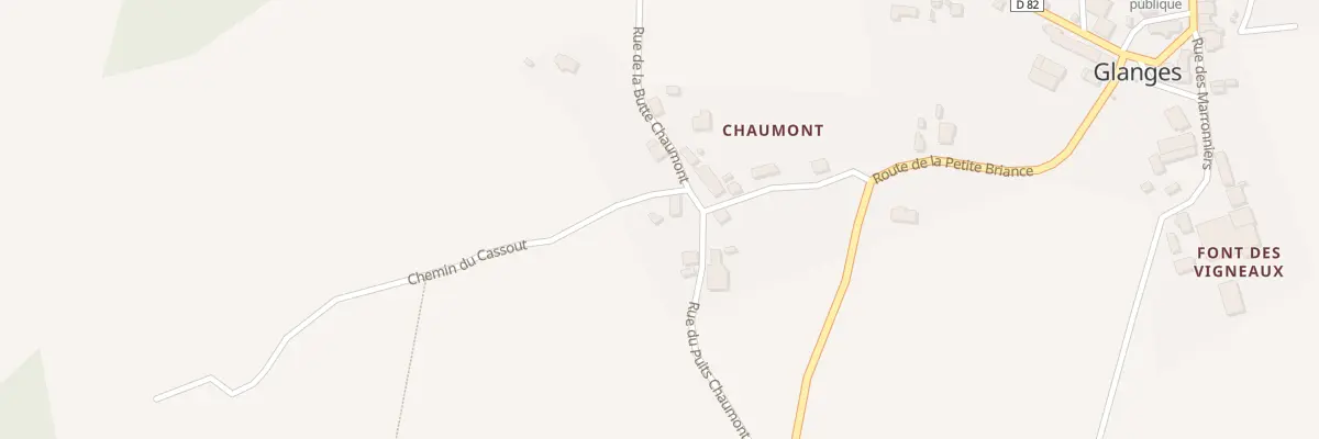 Plan du 5229 Chaumont à Glanges