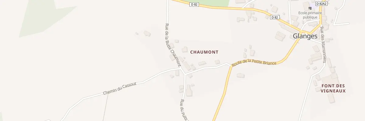 Plan du 5231 Chaumont à Glanges