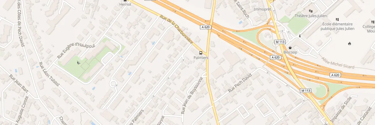 Plan du 1 Rue des Palmiers à Toulouse