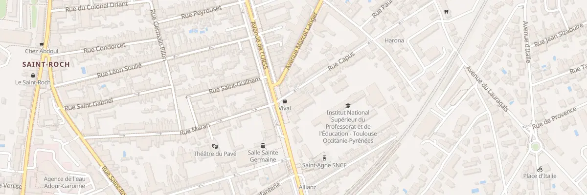 Plan du 2 Rue Capus à Toulouse