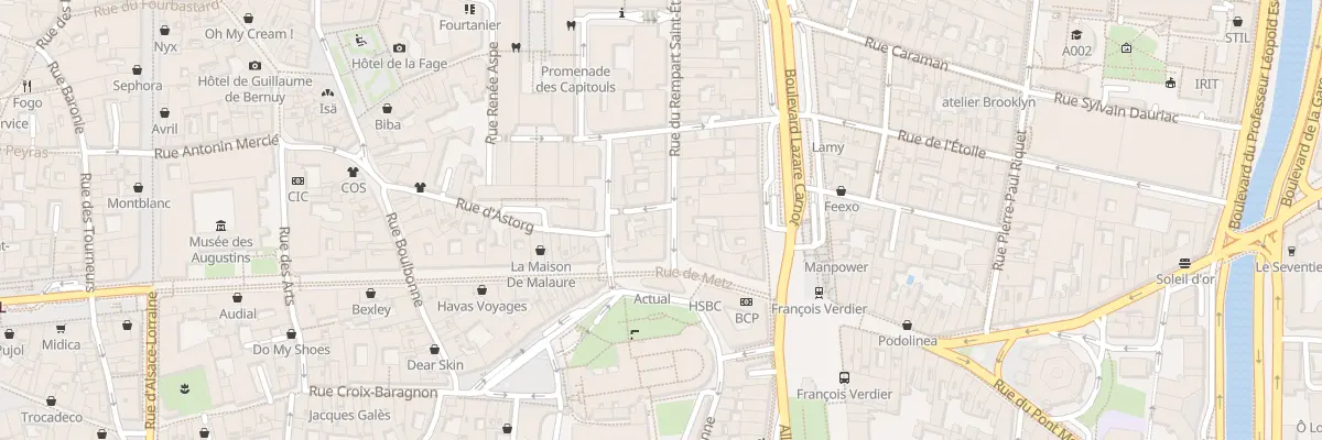 Plan du 7 Rue du Rempart St Etienne à Toulouse