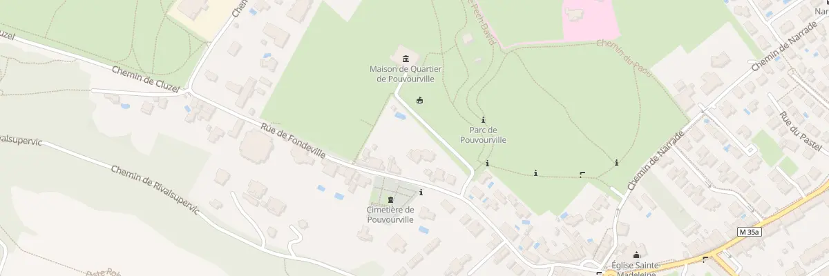 Plan du 72 Rue de Fondeville à Toulouse