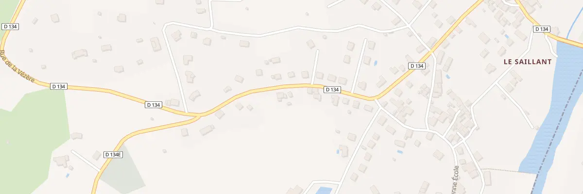 Plan du 2870 Rue De La Vezere à Voutezac