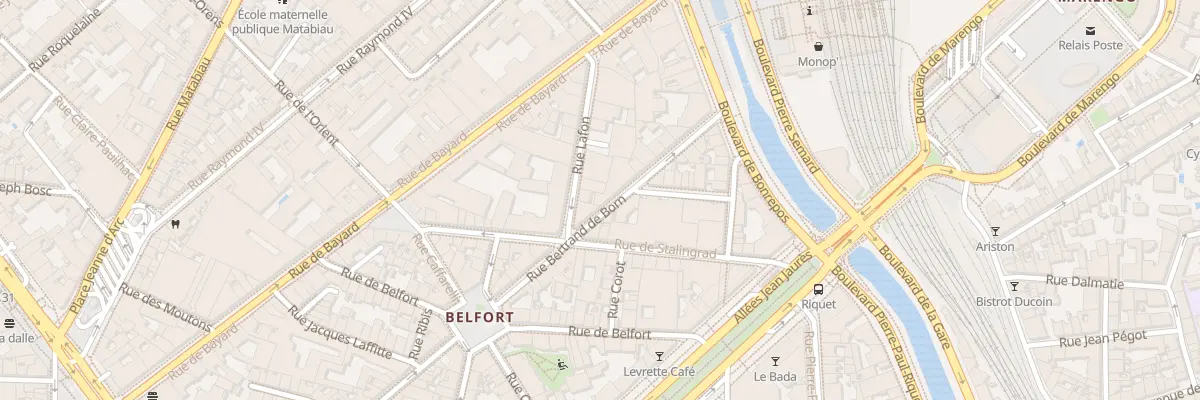 Plan du 15 Rue Bertrand de Born à Toulouse