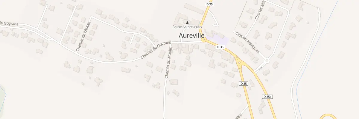 Plan du 3 Le Village à Aureville