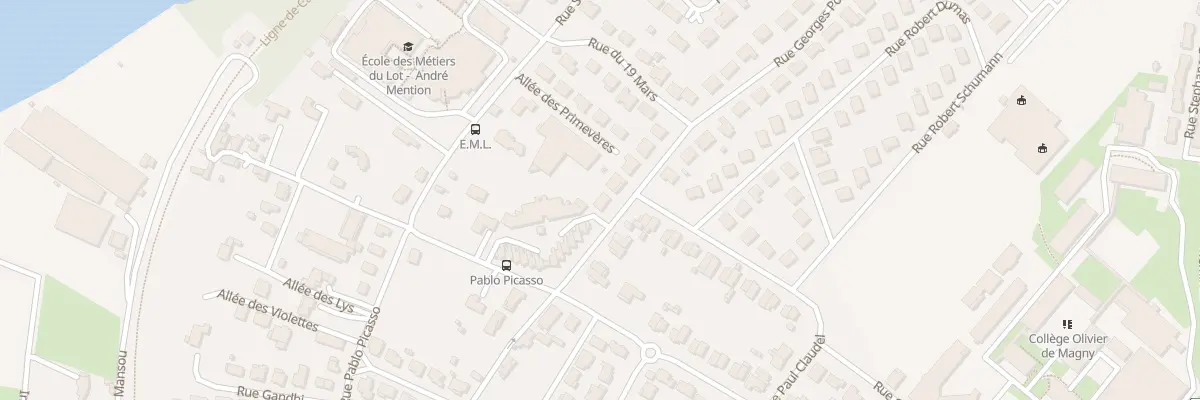 Plan du 75 Rue Paul Claudel à Cahors