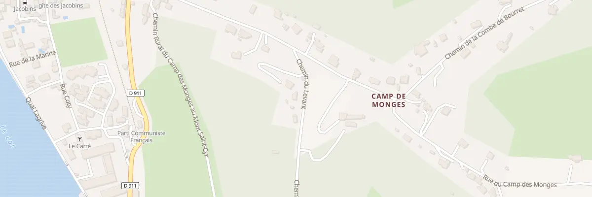 Plan du 9009 Che de la Combe des Monges à Cahors