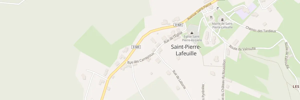 Plan du 91 Rue des Carreyroux à Saint-Pierre-Lafeuille