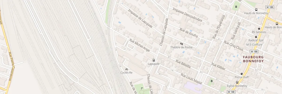 Plan du 1 Rue Michel Ange à Toulouse