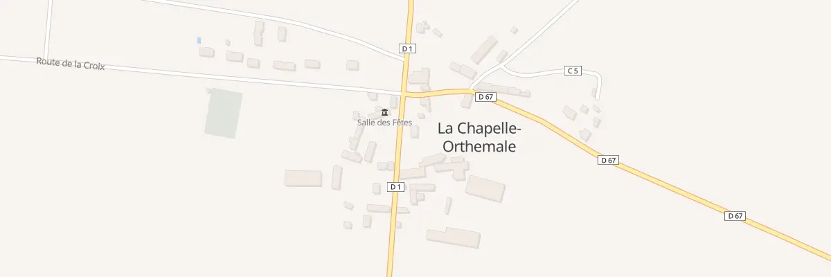 Plan du 1 Rte de Neuillay les Bois à La Chapelle-Orthemale