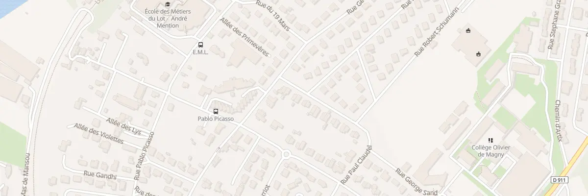 Plan du 138 Rue Paul Claudel à Cahors