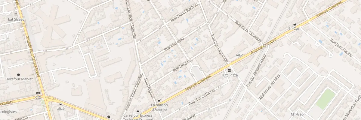 Plan du 17 Rue Desprez à Toulouse
