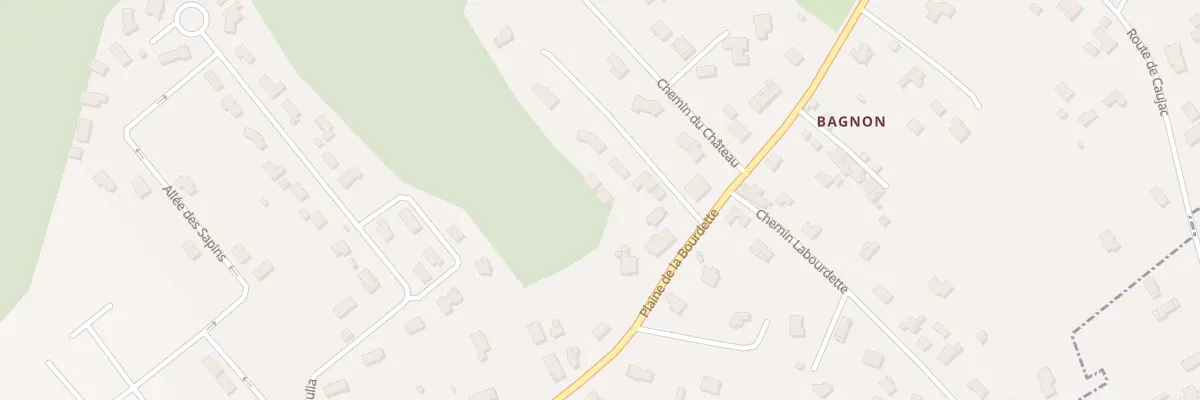 Plan de Plaine de la Bourdette à Grazac
