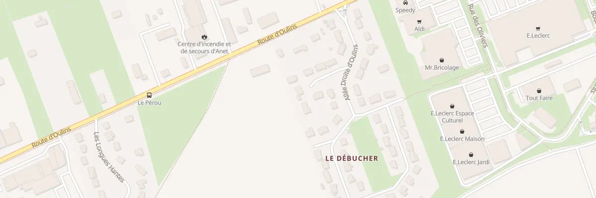 Plan du 8 Allée Droite d’Oulins à Anet