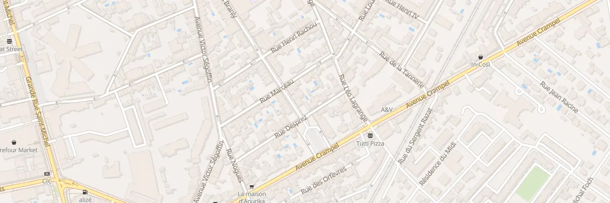 Plan du 21 Rue Desprez à Toulouse