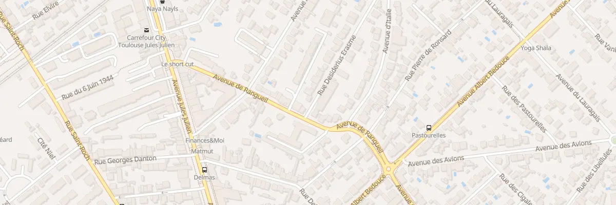 Plan du 1 Rue Erasme à Toulouse