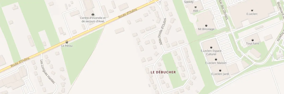 Plan du 9 Allée Droite d’Oulins à Anet