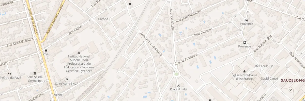 Plan du 89 Av du Lauragais à Toulouse