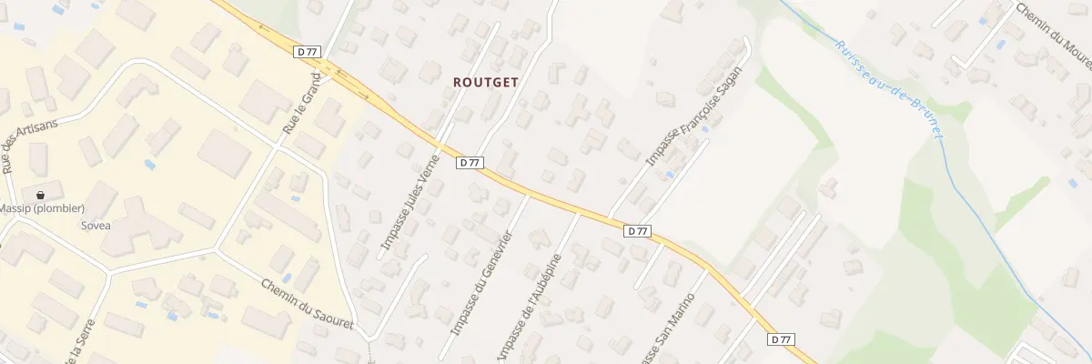 Plan du 44 Rte de Gratentour à Pechbonnieu