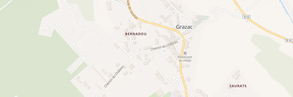 Plan du 18 Che du Chateau à Grazac
