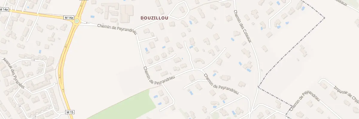 Plan du 23B Che Peyrandrieu à Castelginest