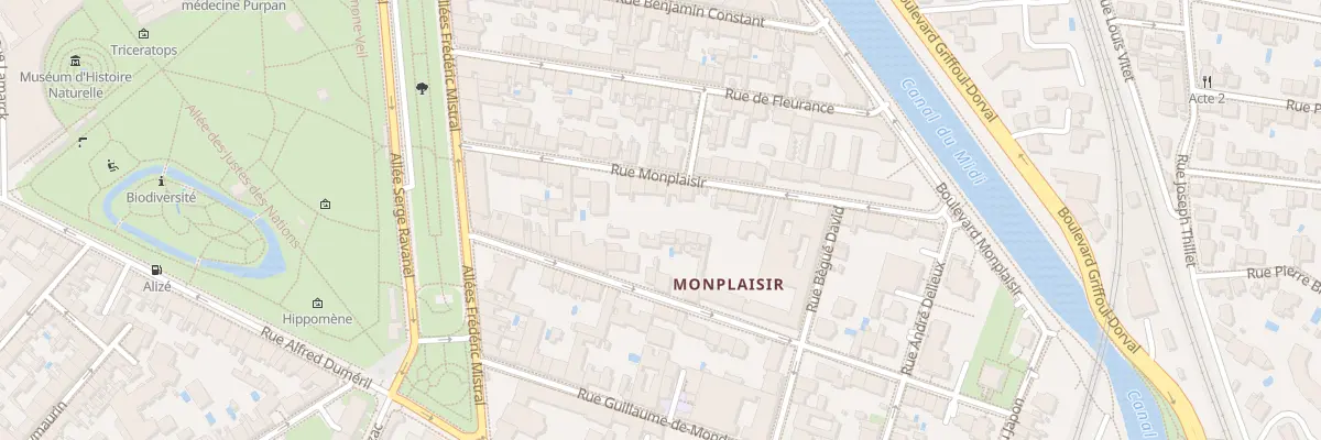 Plan du 19 Rue Monplaisir à Toulouse