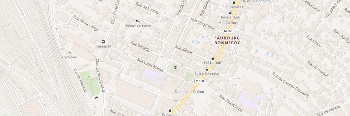 Plan du 2 Rue du Clairon Pouget à Toulouse