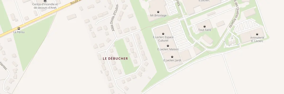 Plan du 34 Allée Droite d’Oulins à Anet