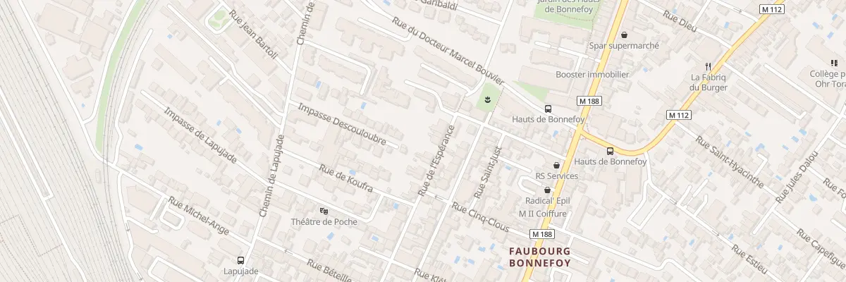 Plan du 33 Rue de l’Espérance à Toulouse