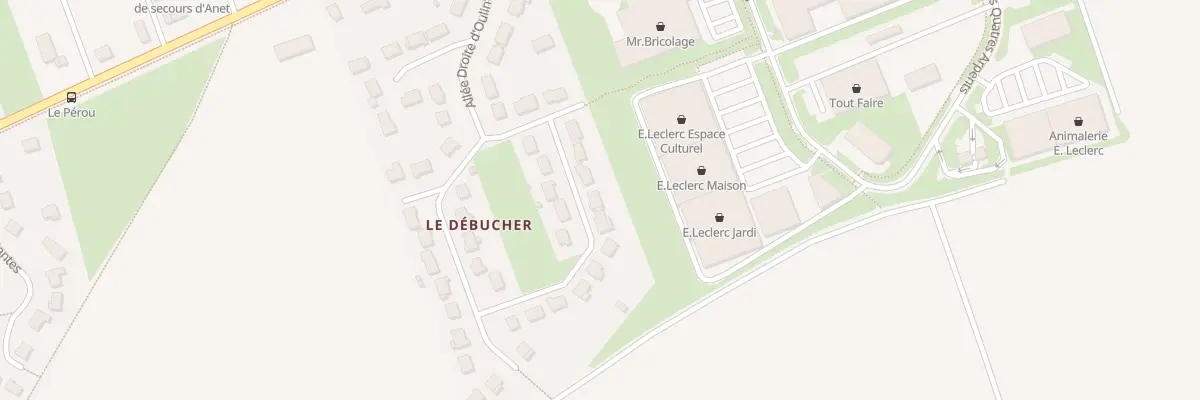 Plan du 33 Allée Droite d’Oulins à Anet