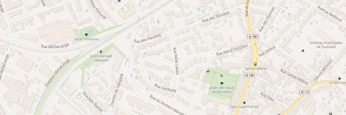 Plan du 2 Rue Garibaldi à Toulouse