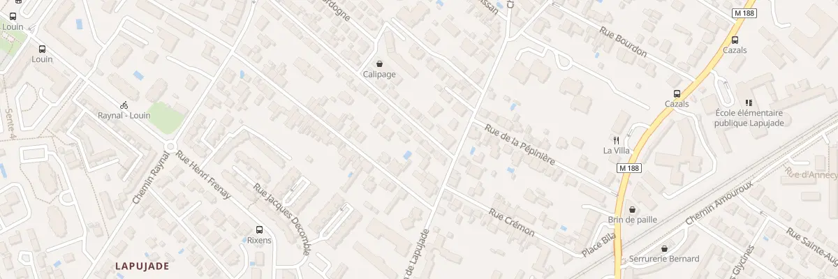 Plan du 30 Rue Claude Vernet à Toulouse