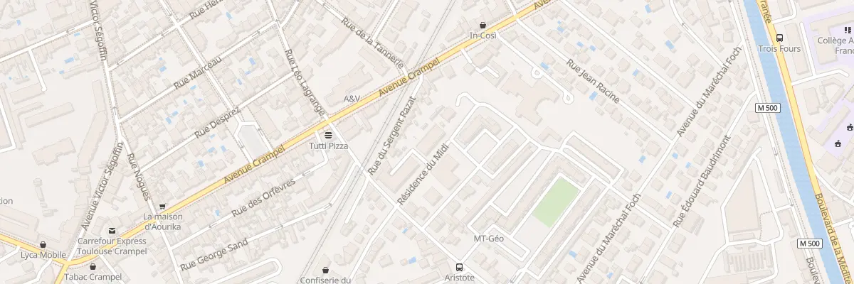 Plan du 3 Rue du Midi à Toulouse