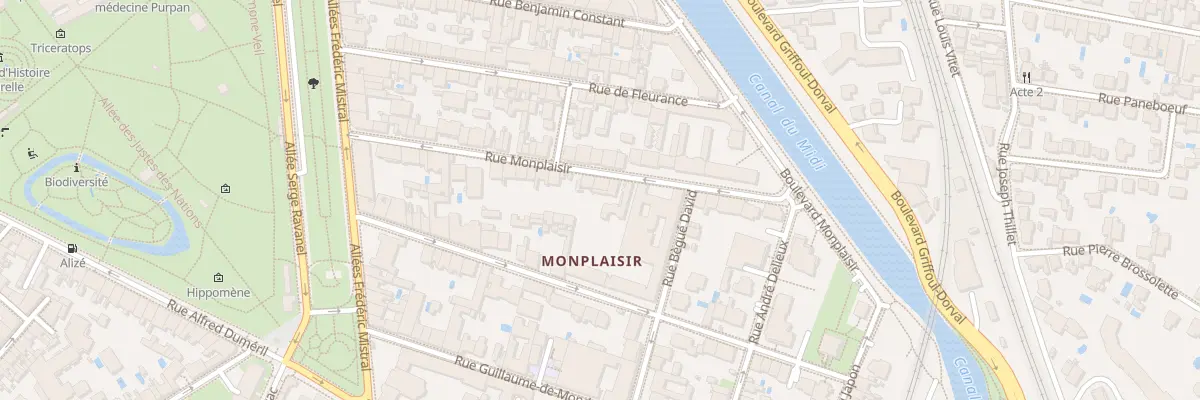 Plan du 31 Rue Monplaisir à Toulouse