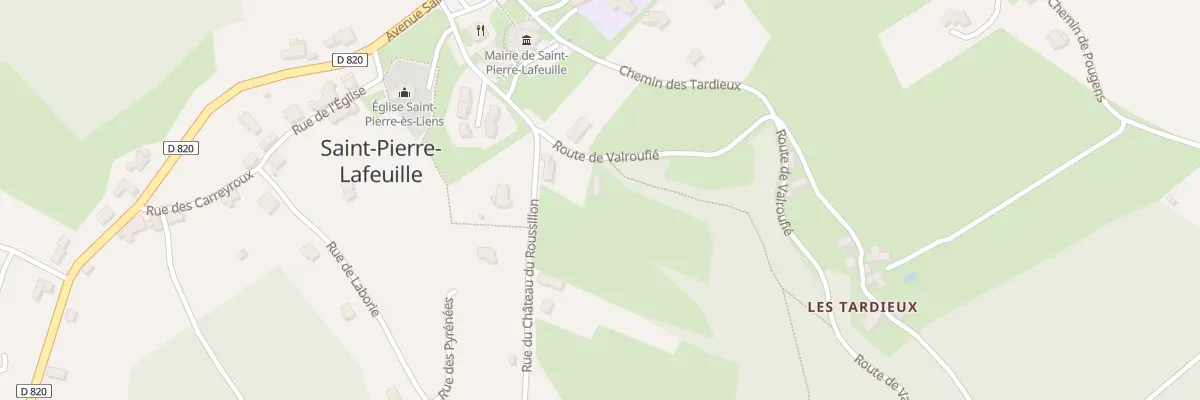 Plan du 4 Rte de Valroufie à Saint-Pierre-Lafeuille
