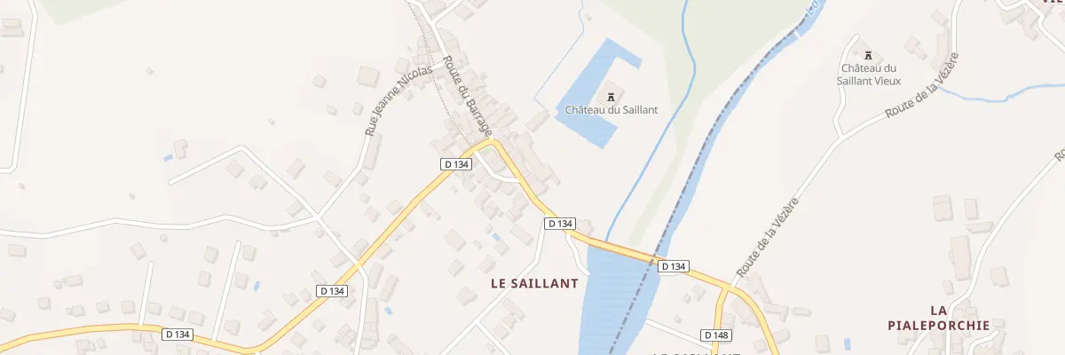 Plan du 3371 Rue De La Vezere à Voutezac