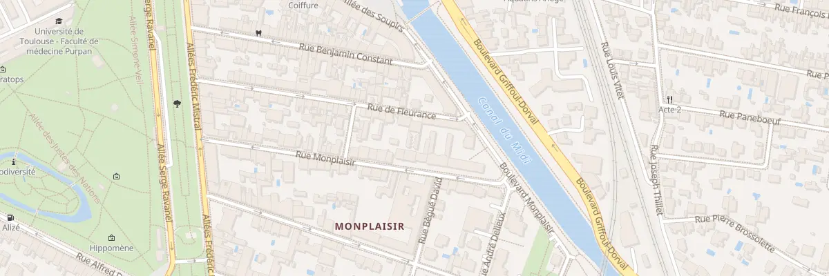Plan du 48 Rue Monplaisir à Toulouse