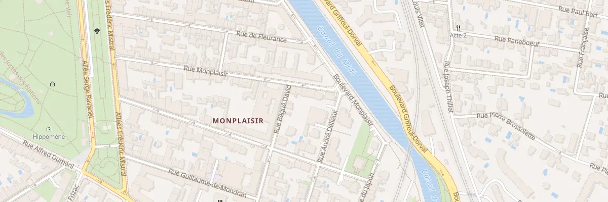 Plan du 43 Rue Monplaisir à Toulouse