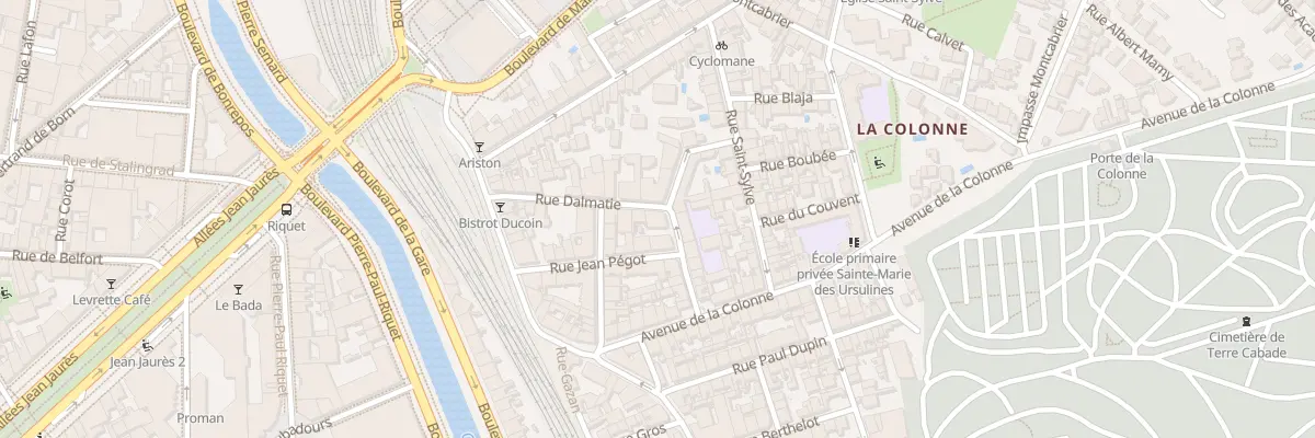 Plan du 1 Rue Dalmatie à Toulouse
