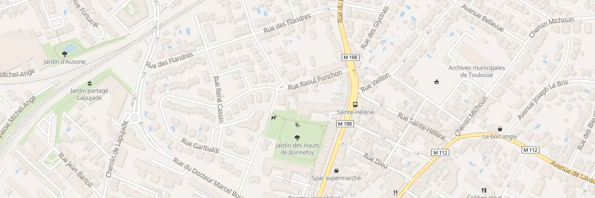 Plan du 15 Rue Raoul Ponchon à Toulouse